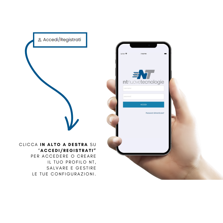 accedi o registrati configuratore nt